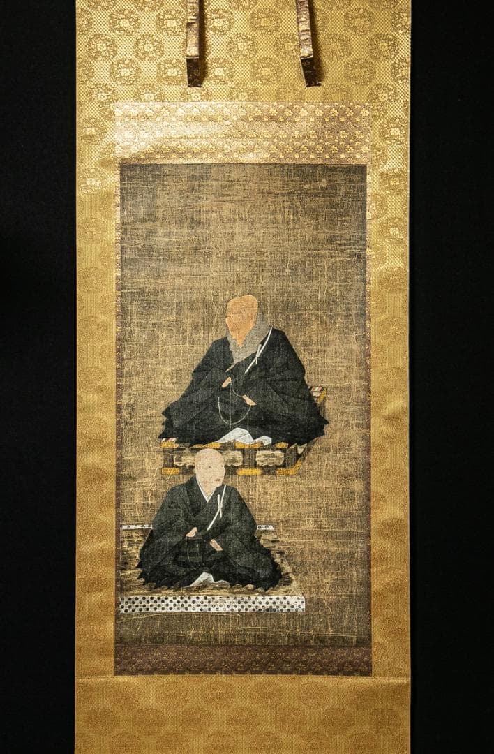 掛軸-1580　二尊連坐像　親鸞聖人　蓮如上人　同朋舎出版　印刷工芸作品