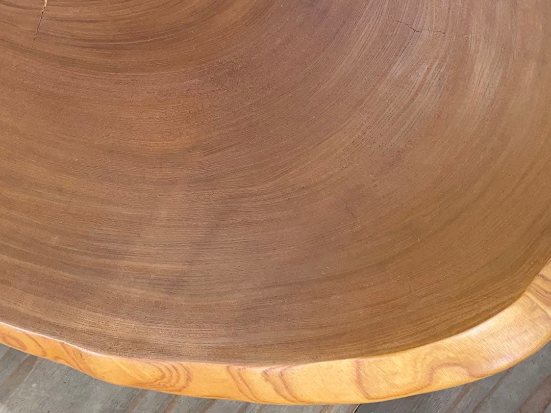 一枚板 座卓 天然木 テーブル ローテーブル 脚付き -304-