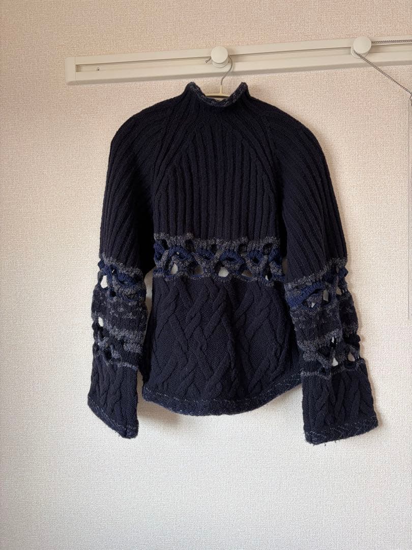 Mame Kurogouchi バスケットパターンコンビネーションニットPO - メルカリ