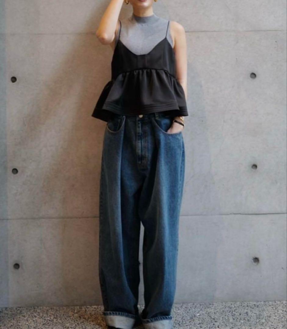 MACHATT サテンフレアキャミソール