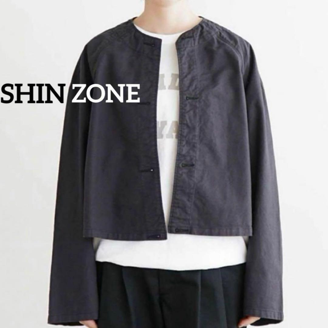 美品　シンゾーン モーターサイクルジャケット　ノーカラー　ヴィンテージ