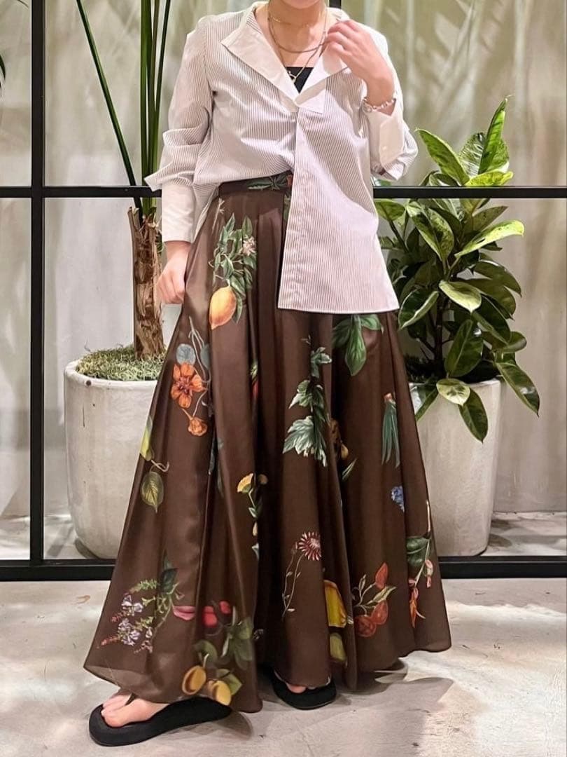 【未使用✨】CABaNGreenShower25年SSボタニカルロングスカート