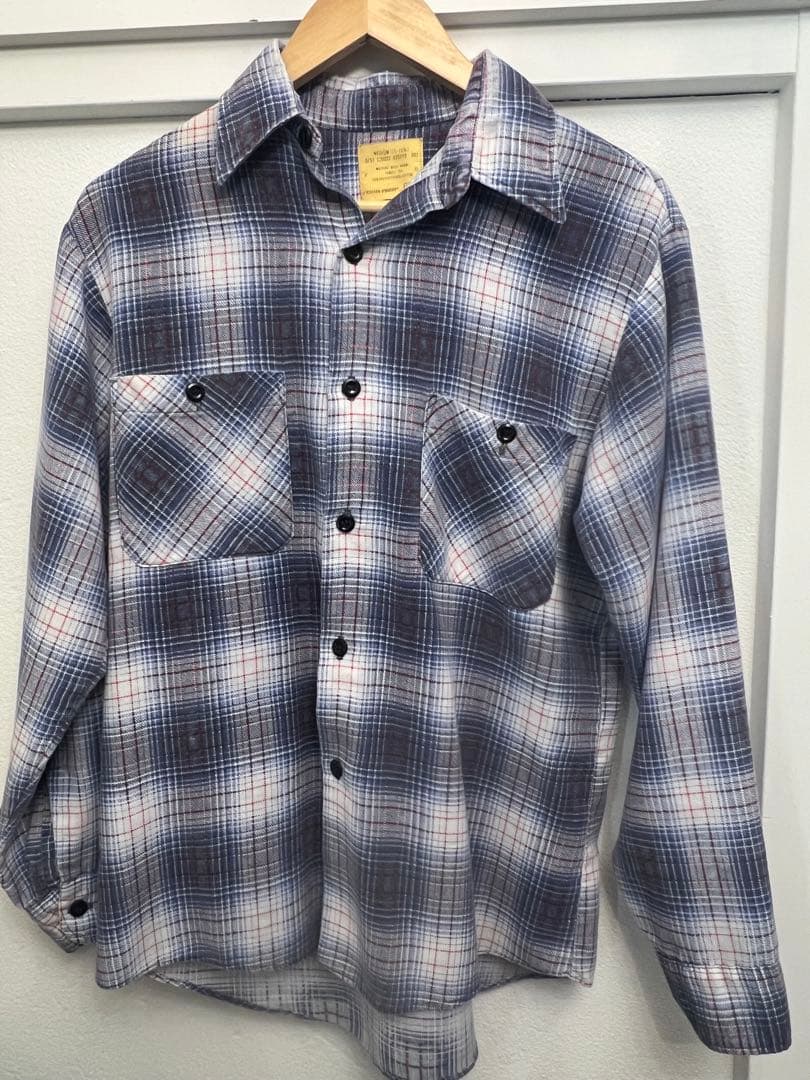 sears プリントネルシャツ　M