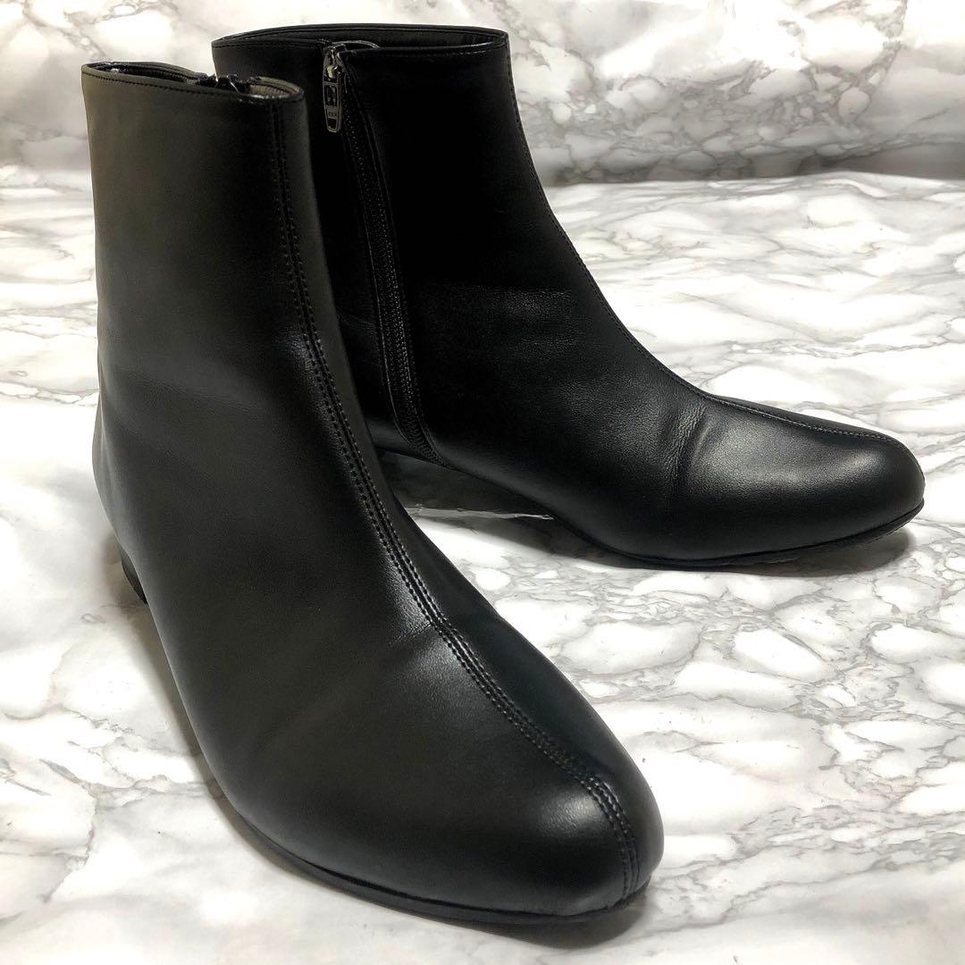 美品✨️ RAKUNA 整体ブーツ サイドジップ ショートブーツ ラクナ Lサイズ