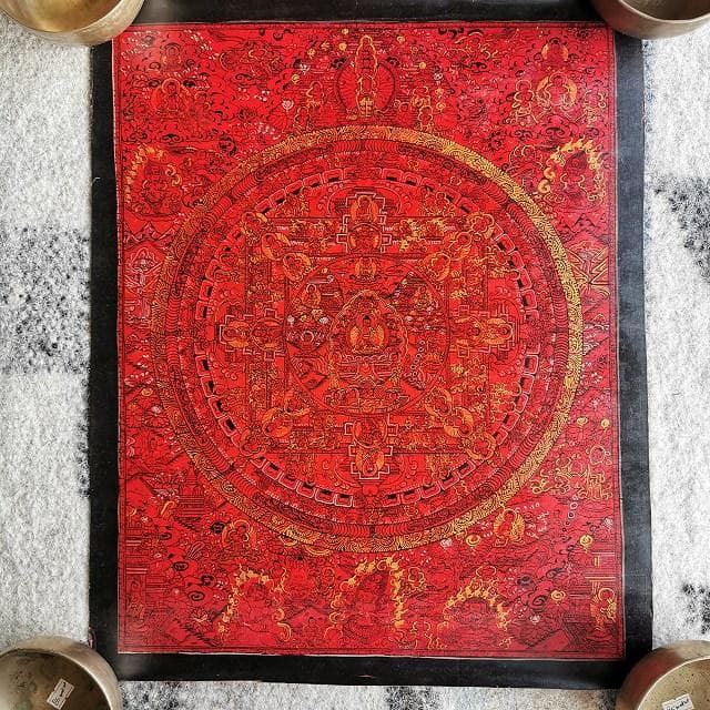 釈迦牟尼佛曼荼羅　弐　マンダラ　：　タンカ　仏画（額縁なし）