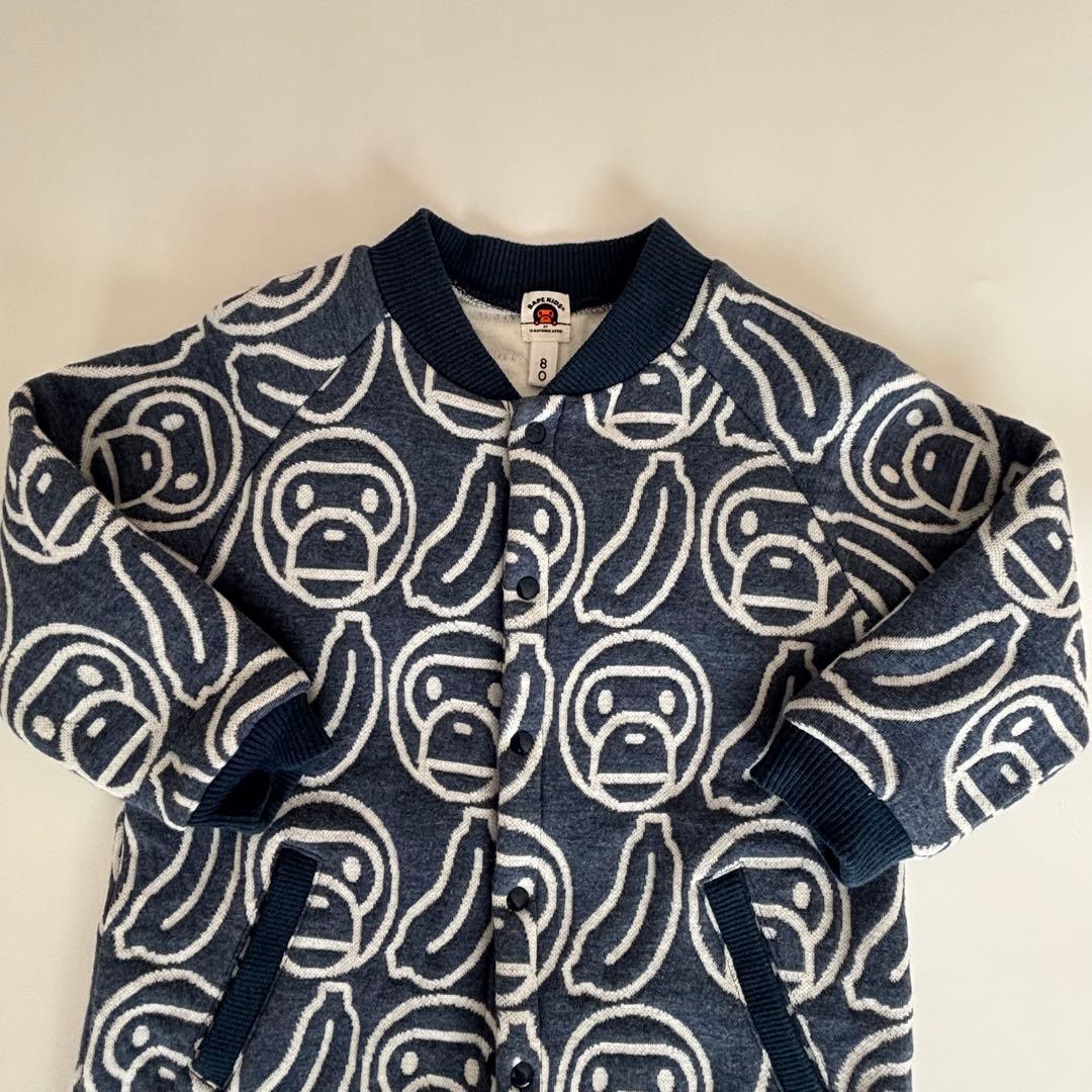 美品】BAPE KIDS 猿 モンキー柄ロンパース80cm