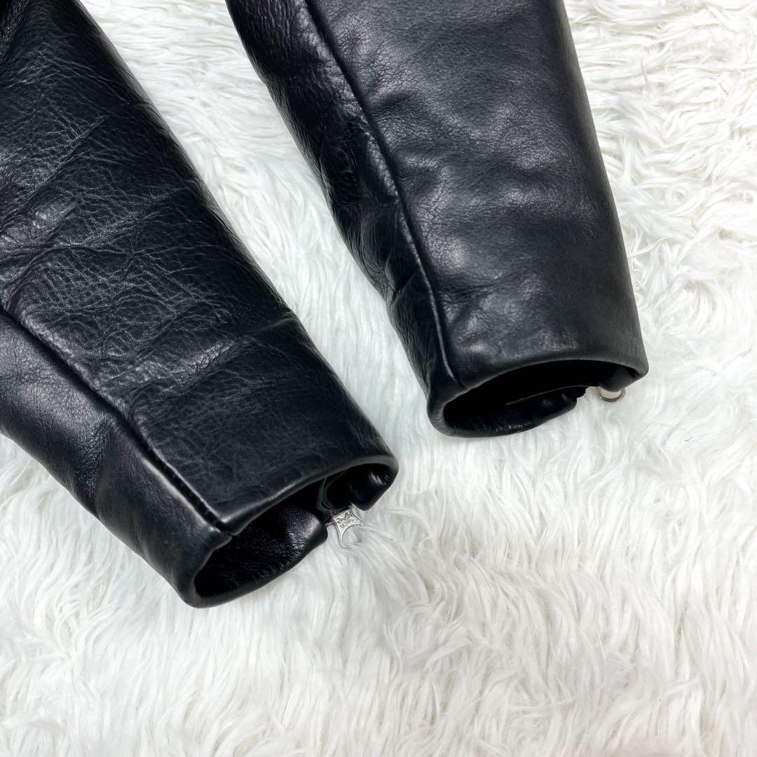 美品 バンソン 希少タイプD レザージャケット 裏地キルティング ロゴ総