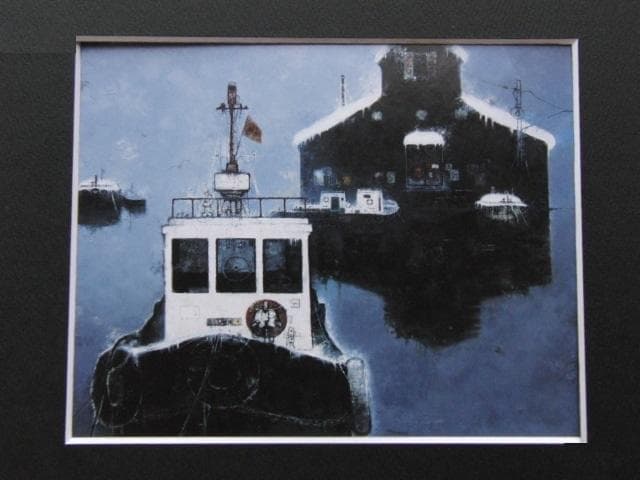 戸狩公久、【北彩】、希少な大判額装用画集より、美品、日本人画家、新品額装付