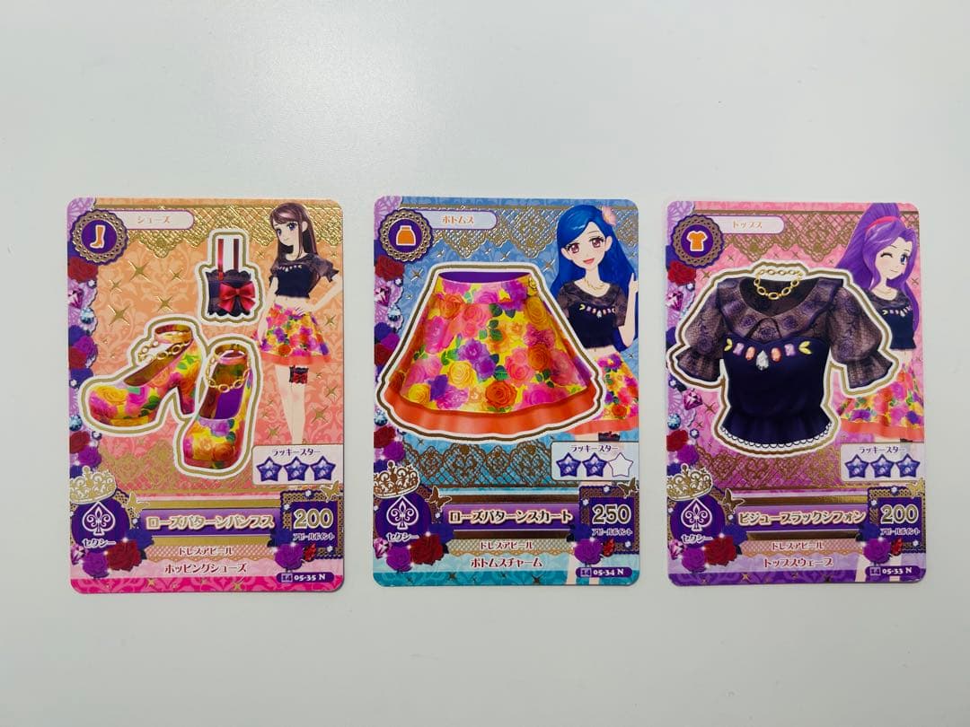 アイカツカードセット（靴・スカート・トップス） - メルカリ