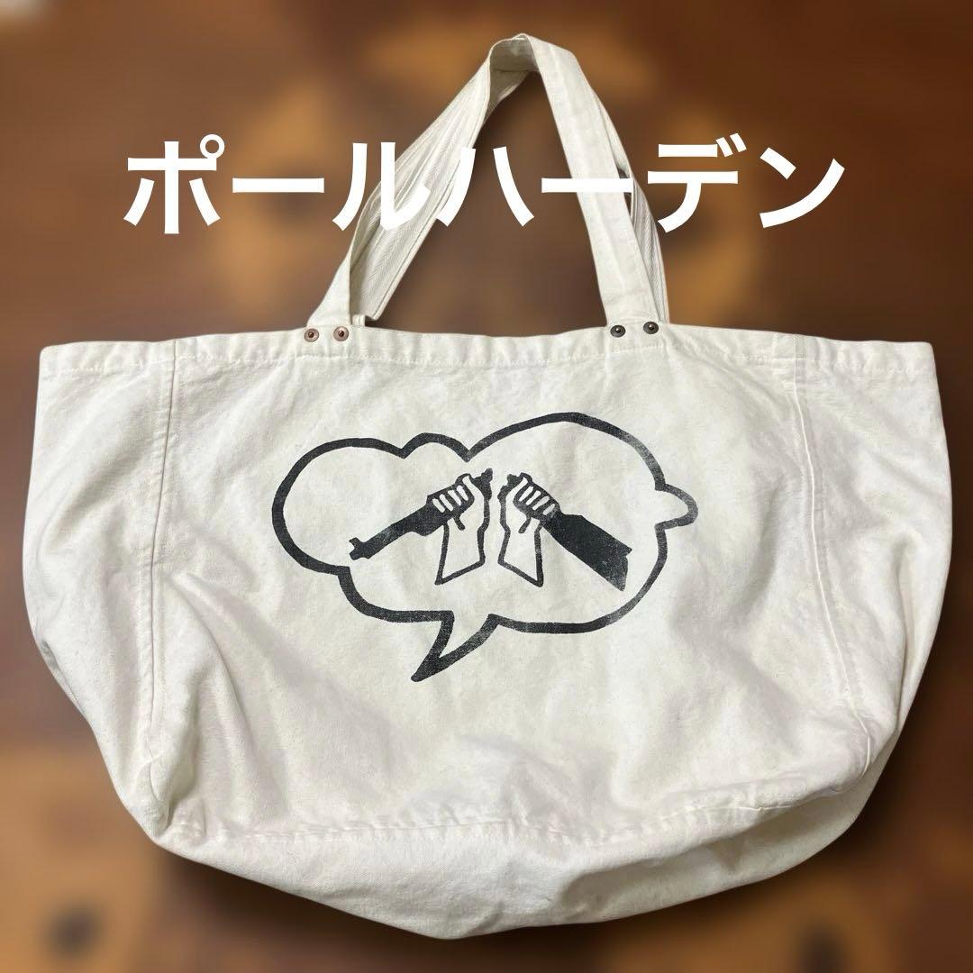 レア！Paul Harnden 特大トートバッグ NO-WAR コットン drop-kaitori_ba11-2405-87
