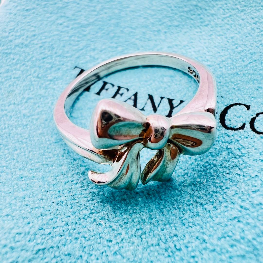 ティファニー　リボン　ボウ　シルバーリング　1990 ヴィンテージ