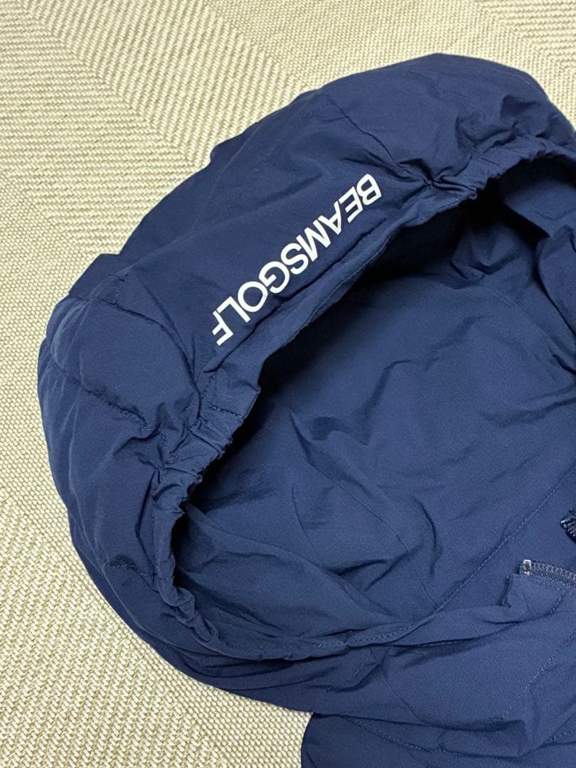 美品新品同様BEAMS GOLF中綿フード付ダウンジャケット/オレンジ