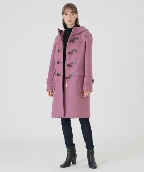 ブルーレーベルクレストブリッジ新品ピンク バイルメルトンダッフルコート 38-1