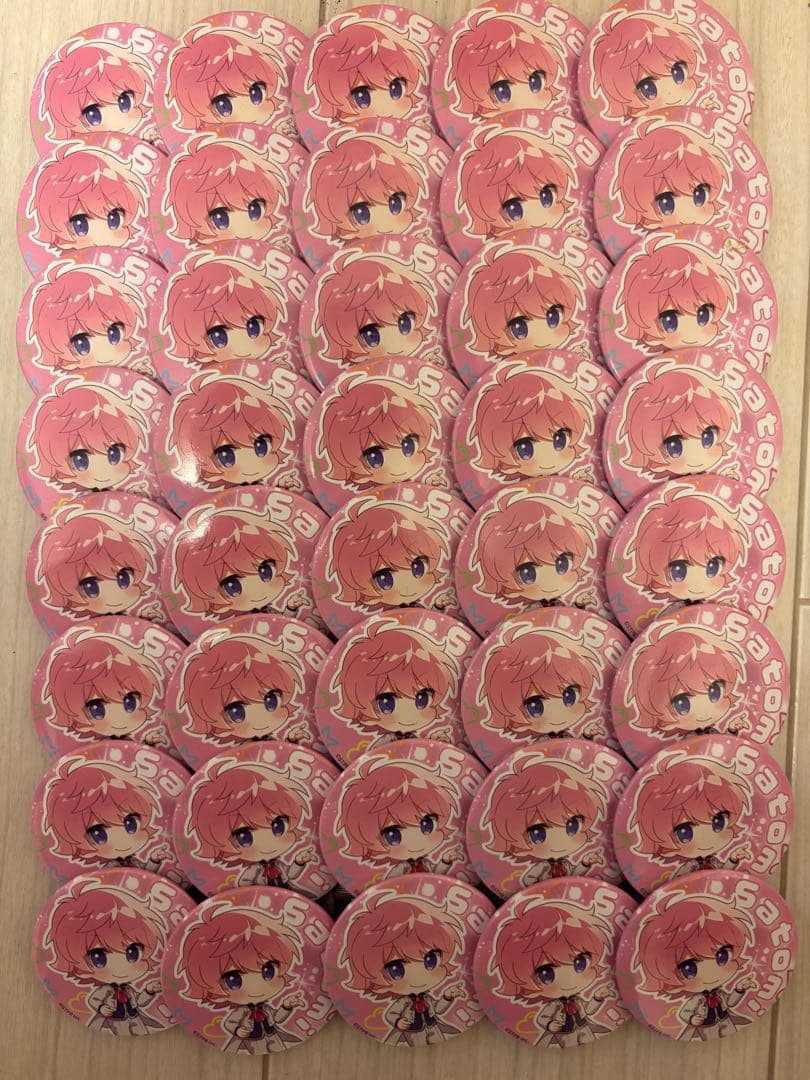 さとみくん缶バッジ40個まとめ売り - メルカリ