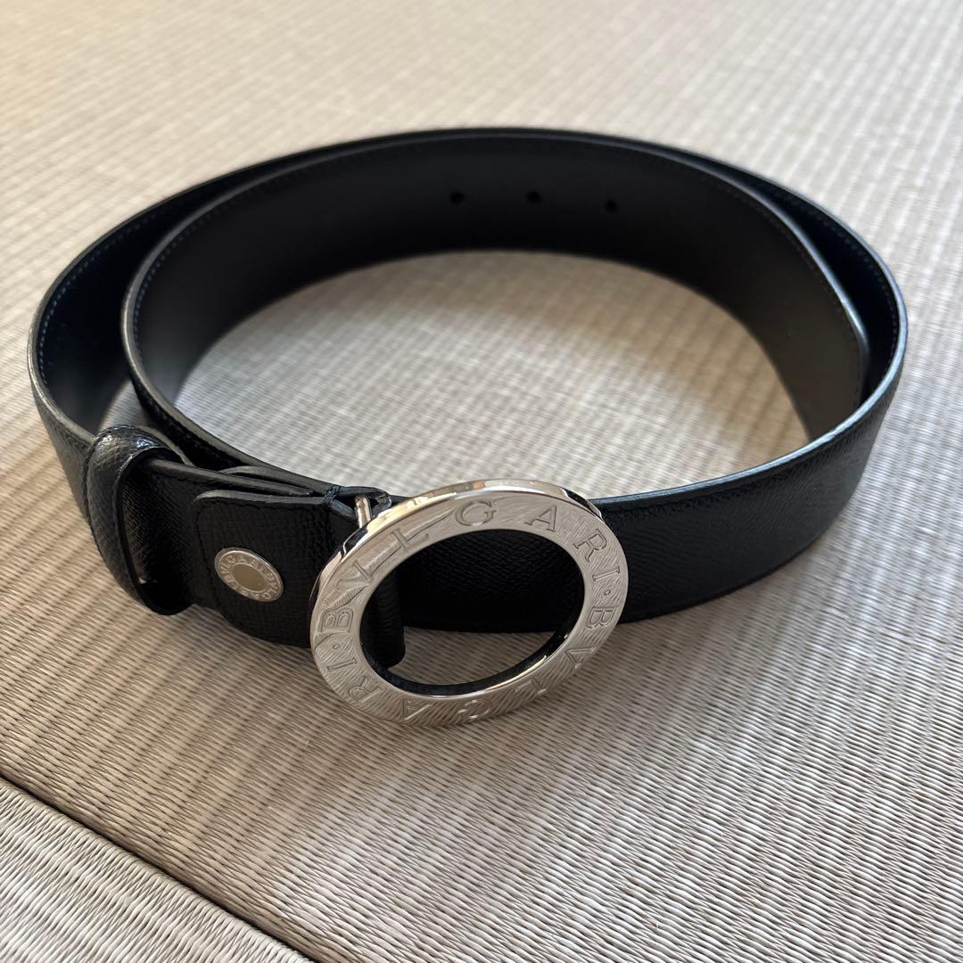 h*o様 BVLGARI ブラック レザーベルト