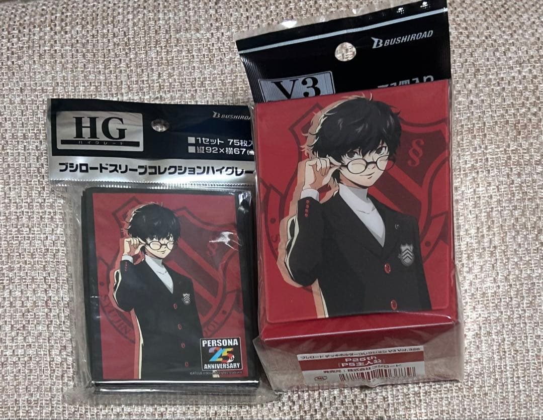 ペルソナ5 25th 主人公 雨宮蓮 スリーブ デッキケース セット ペルソナ5 25th 主人公 雨宮蓮 スリーブ デッキケース セット ペルソナ