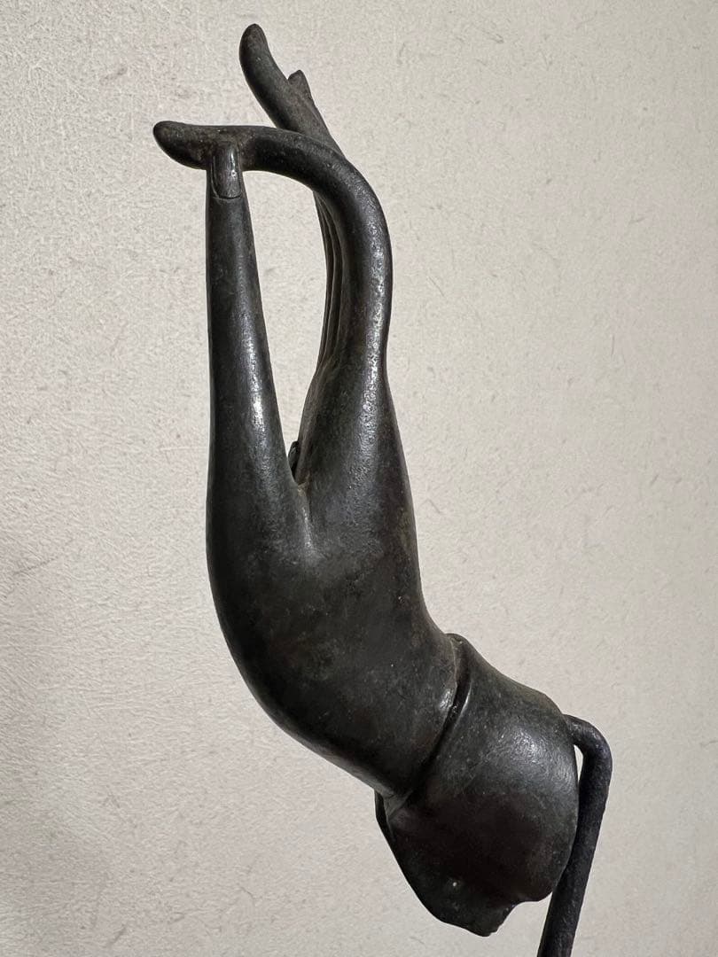 阿弥陀如来 来迎印 仏手 残欠 金銅仏 青銅 蓮華 仏像 仏教美術 骨董 古美術