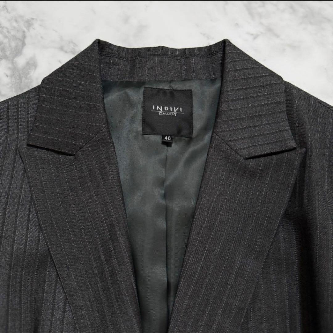 INDIVI インディヴィ パンツ スーツ セットアップ 40 グレー
