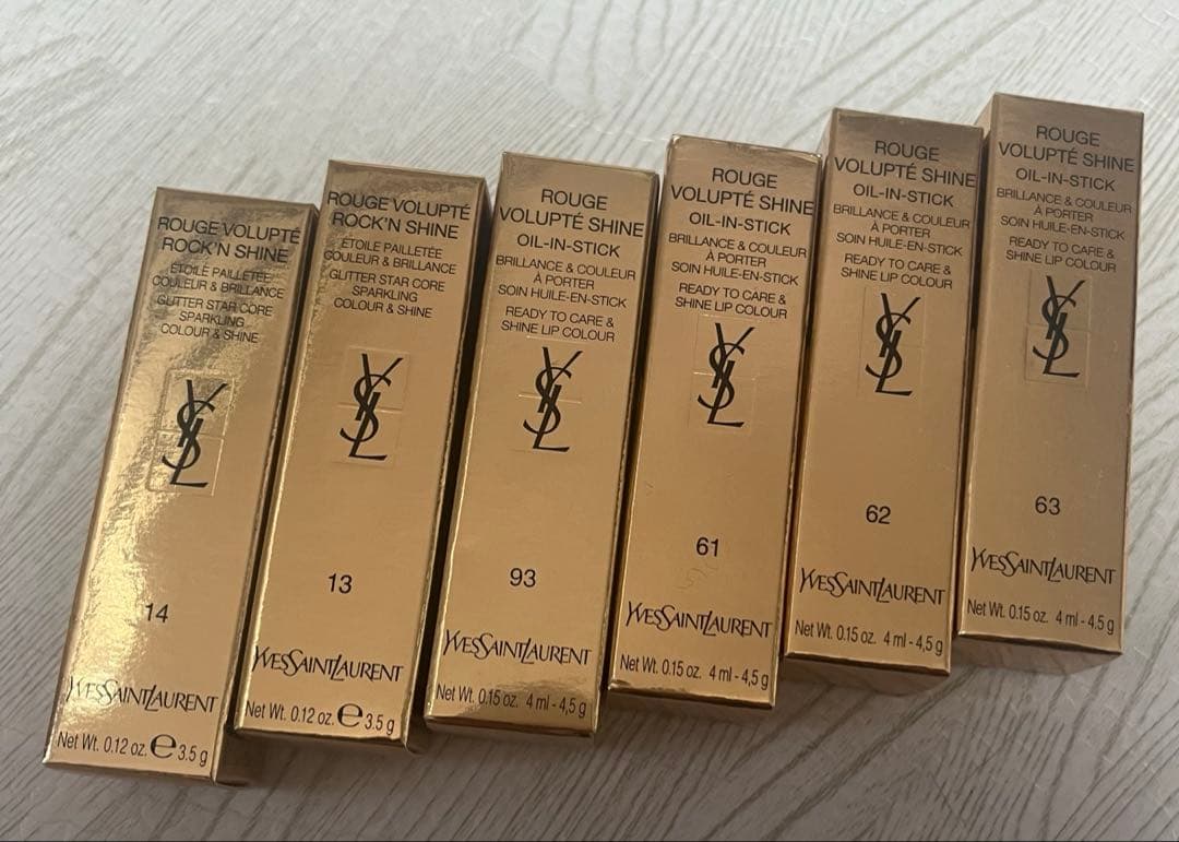 ysl リップ　ルージュ　ヴォリュプテ　シャイン　新品未使用品　6本まとめ売り