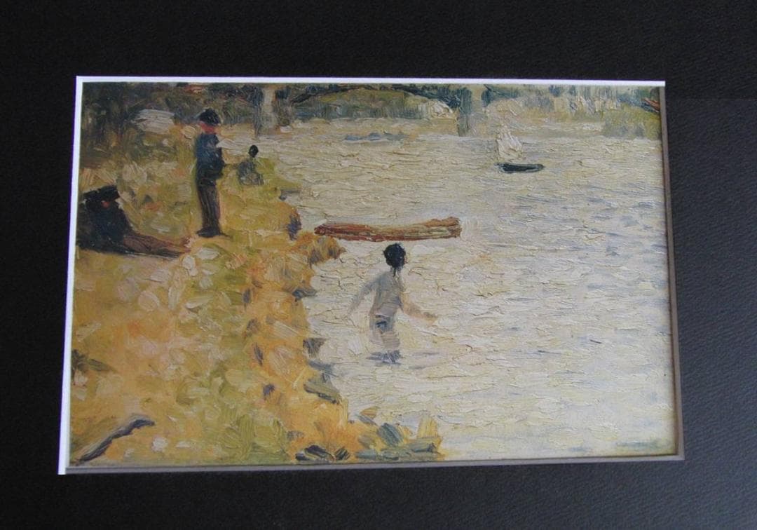 ジョルジュ・スーラ、【アニエールのセーヌ川、”水浴”のための習作】