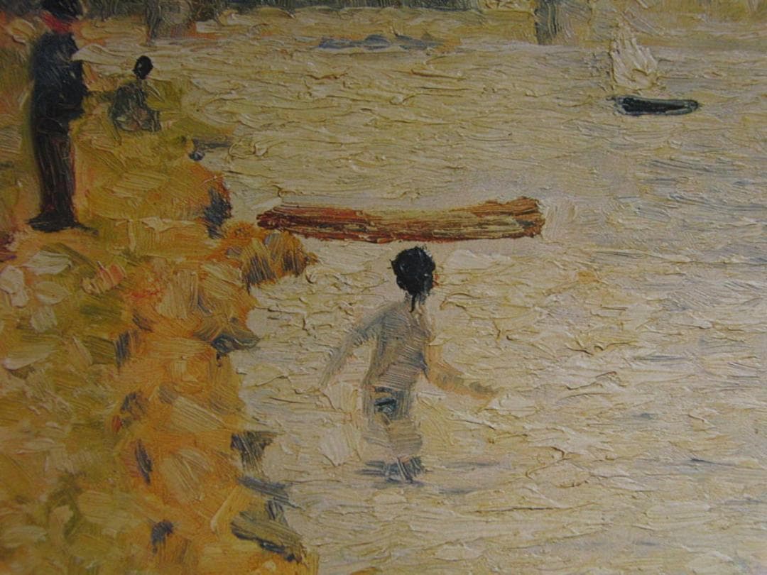 ジョルジュ・スーラ、【アニエールのセーヌ川、”水浴”のための習作】