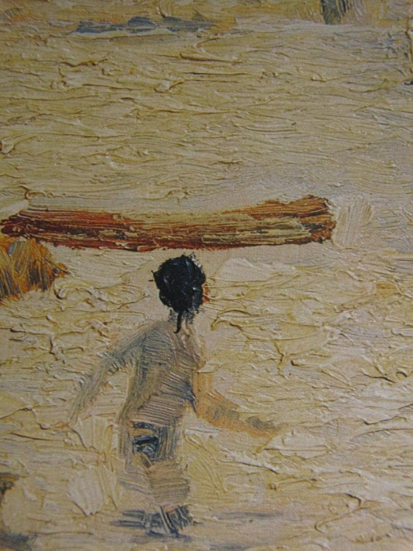 ジョルジュ・スーラ、【アニエールのセーヌ川、”水浴”のための習作】