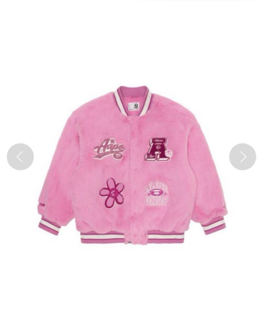 A BATHING APE ファージャケットピンク