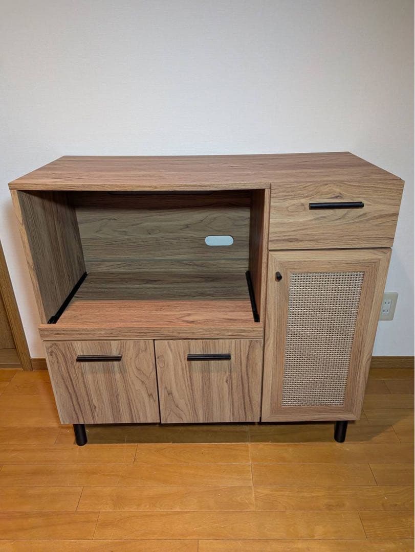 ■送料込■VENTOTA ラタンロータイプキッチンカウンターキッチン収納棚 木製