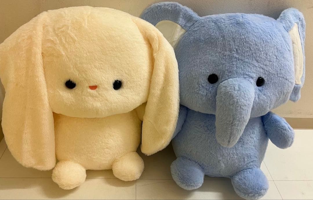べいびーあにまるず 超BIG ぬいぐるみ MEGA うさぎ ぞう 2点セット