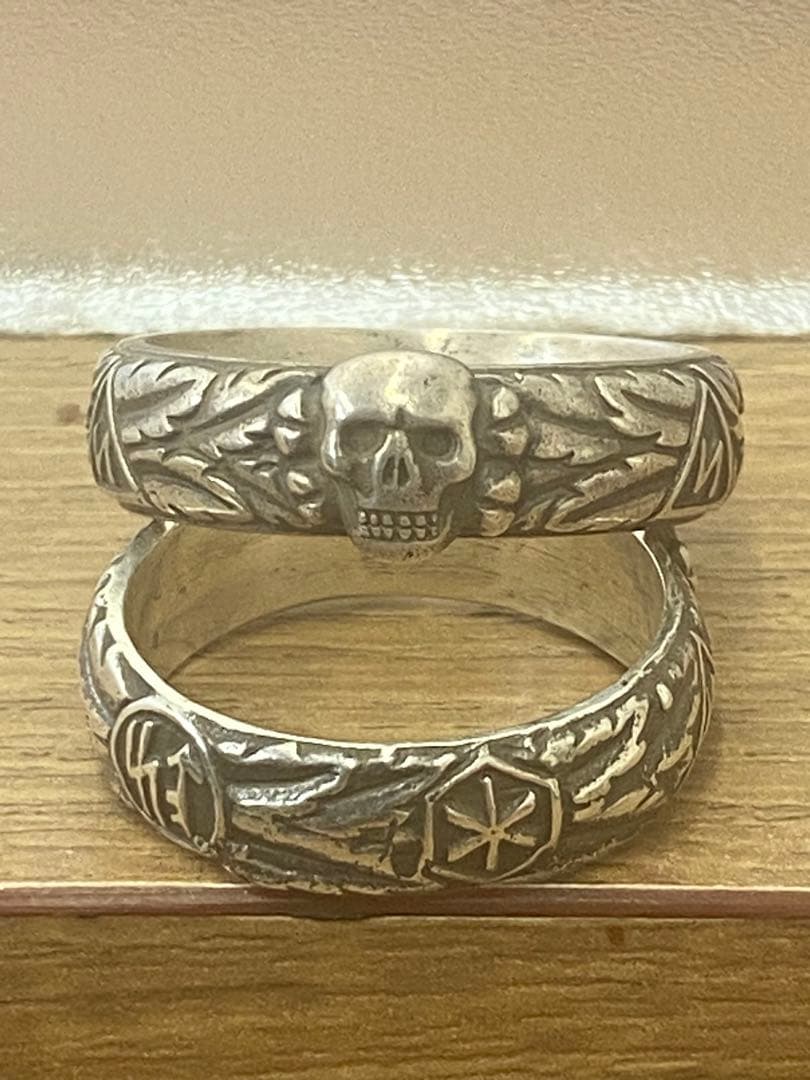 廃盤高級髑髏名誉指輪　ハンドメイド/ハイクオリティ　スカルリング