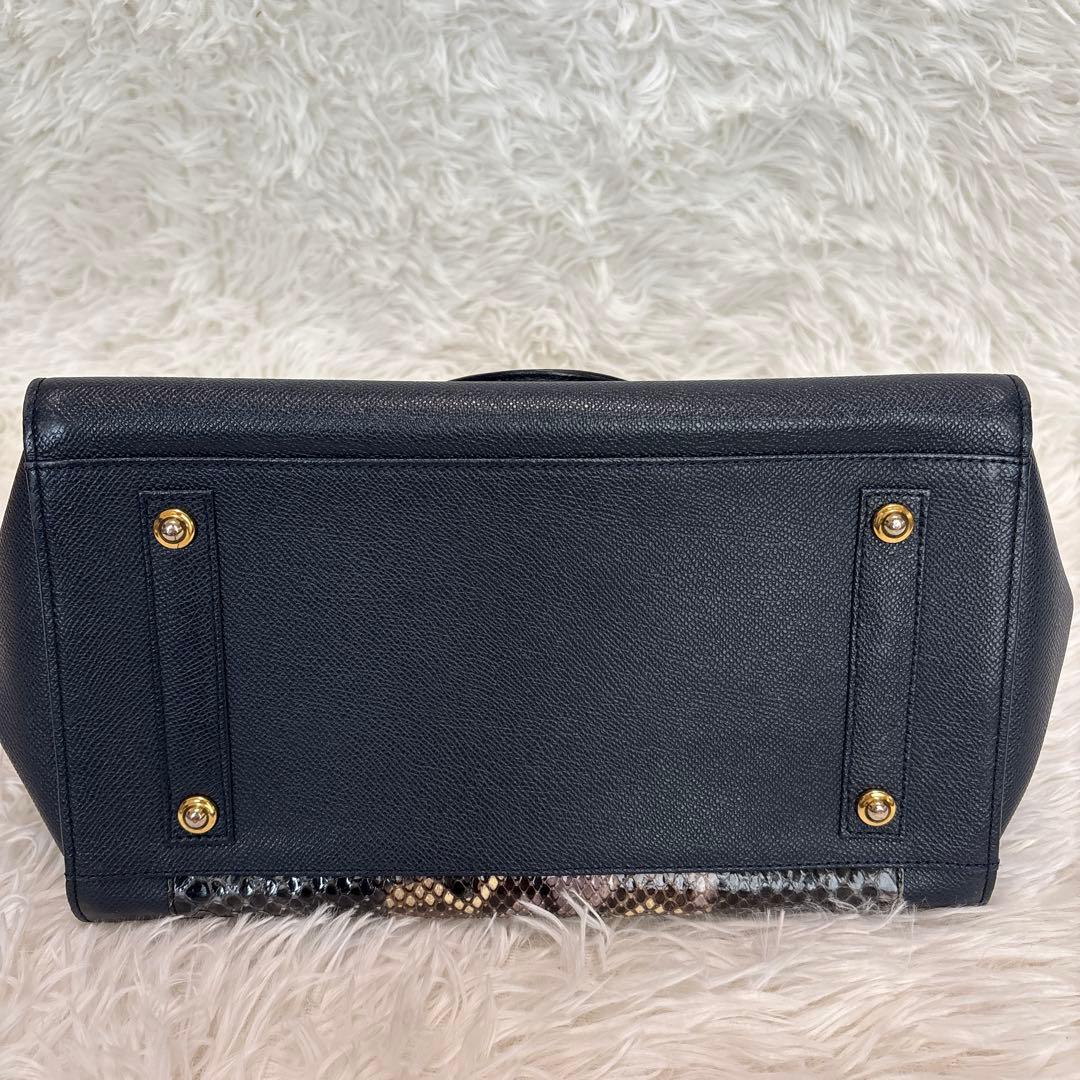 IANNE ブレンダ 2WAYバッグ パイソン柄 イアンヌ ショルダー紐つき