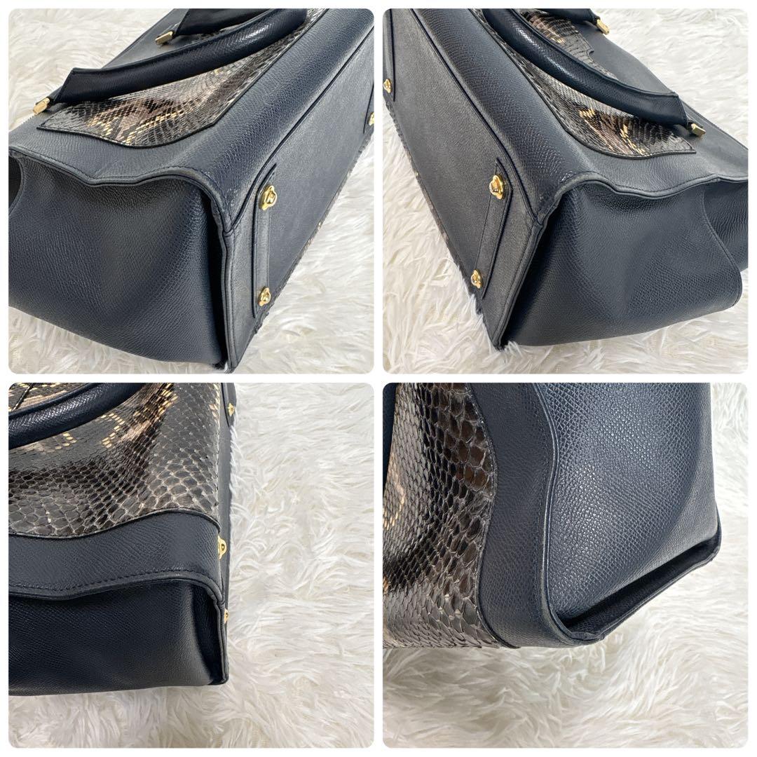 IANNE ブレンダ 2WAYバッグ パイソン柄 イアンヌ ショルダー紐つき