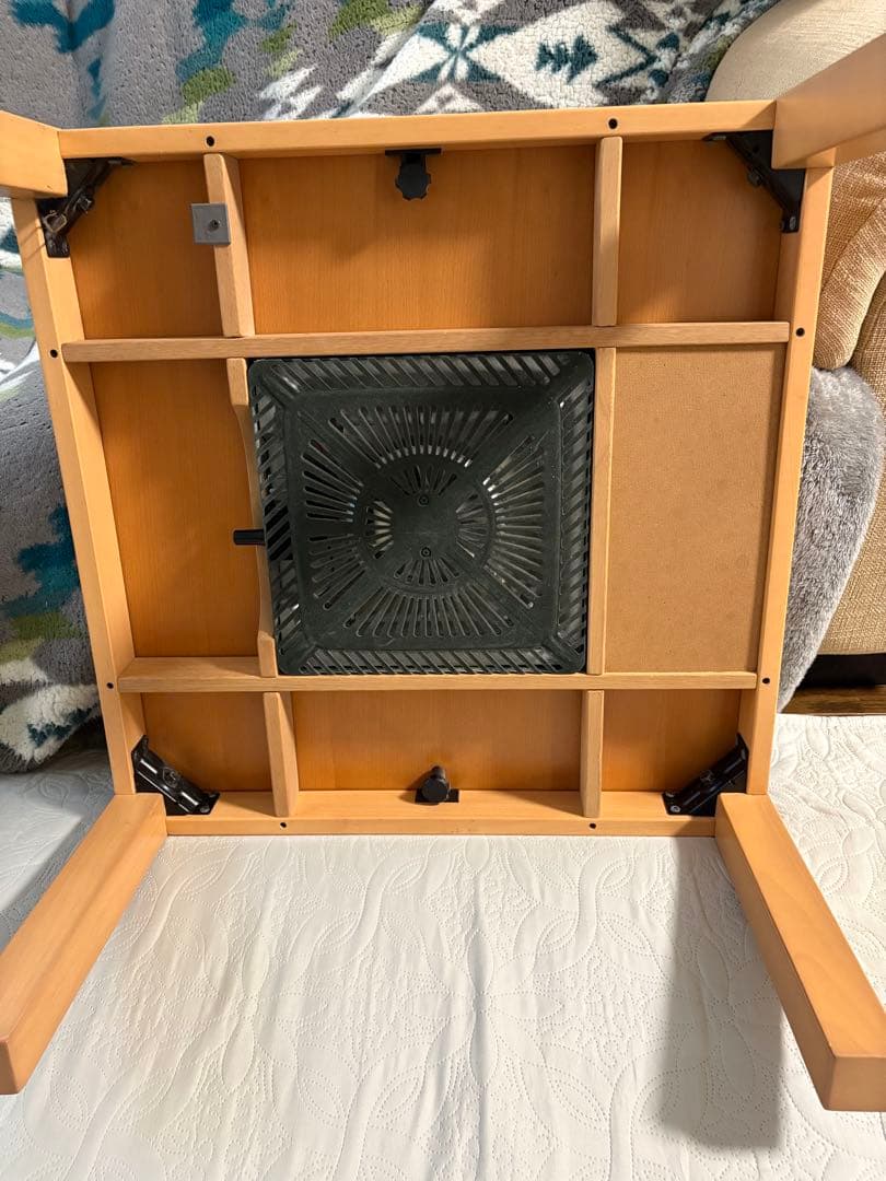 無印良品ナチュラル色 正方形こたつ 電熱ヒーター付き 最 安値