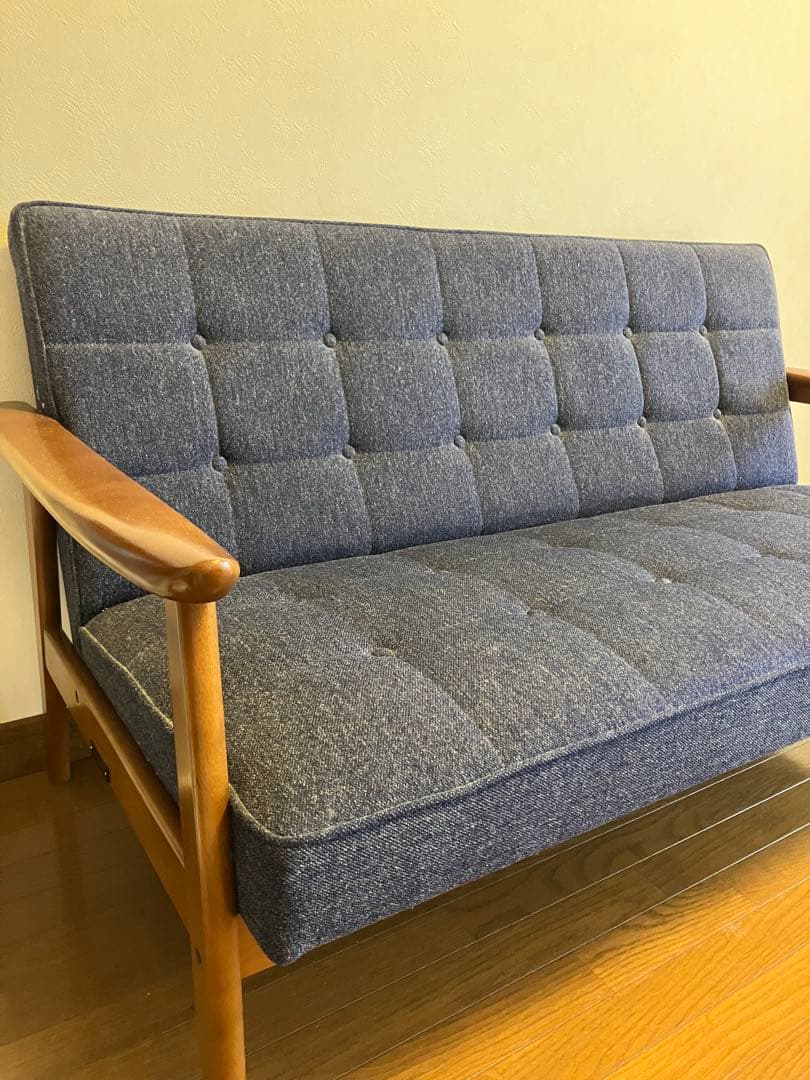 カリモク　ソファ　２人用　布製