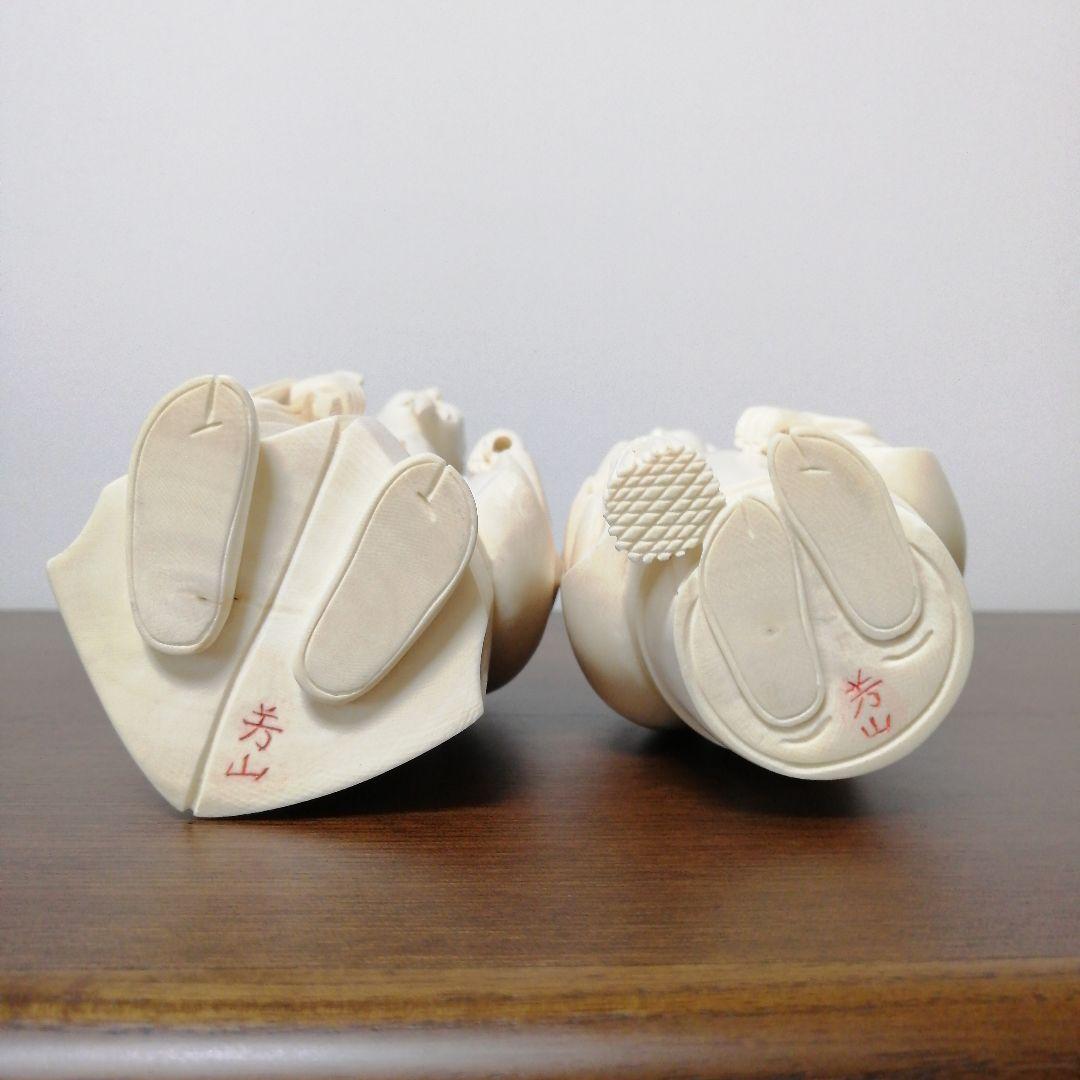 マンモス牙彫り 2097g 高砂置物 芳山作 芯彫り 最高級品 - メルカリ