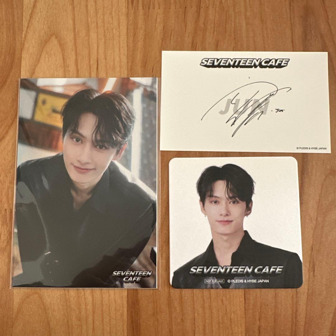 SEVENTEEN CAFE 2023 ジュン ポストカード コースターセット SEVENTEEN カフェ 2023 beachvacation ポストカード ジュン 文俊輝