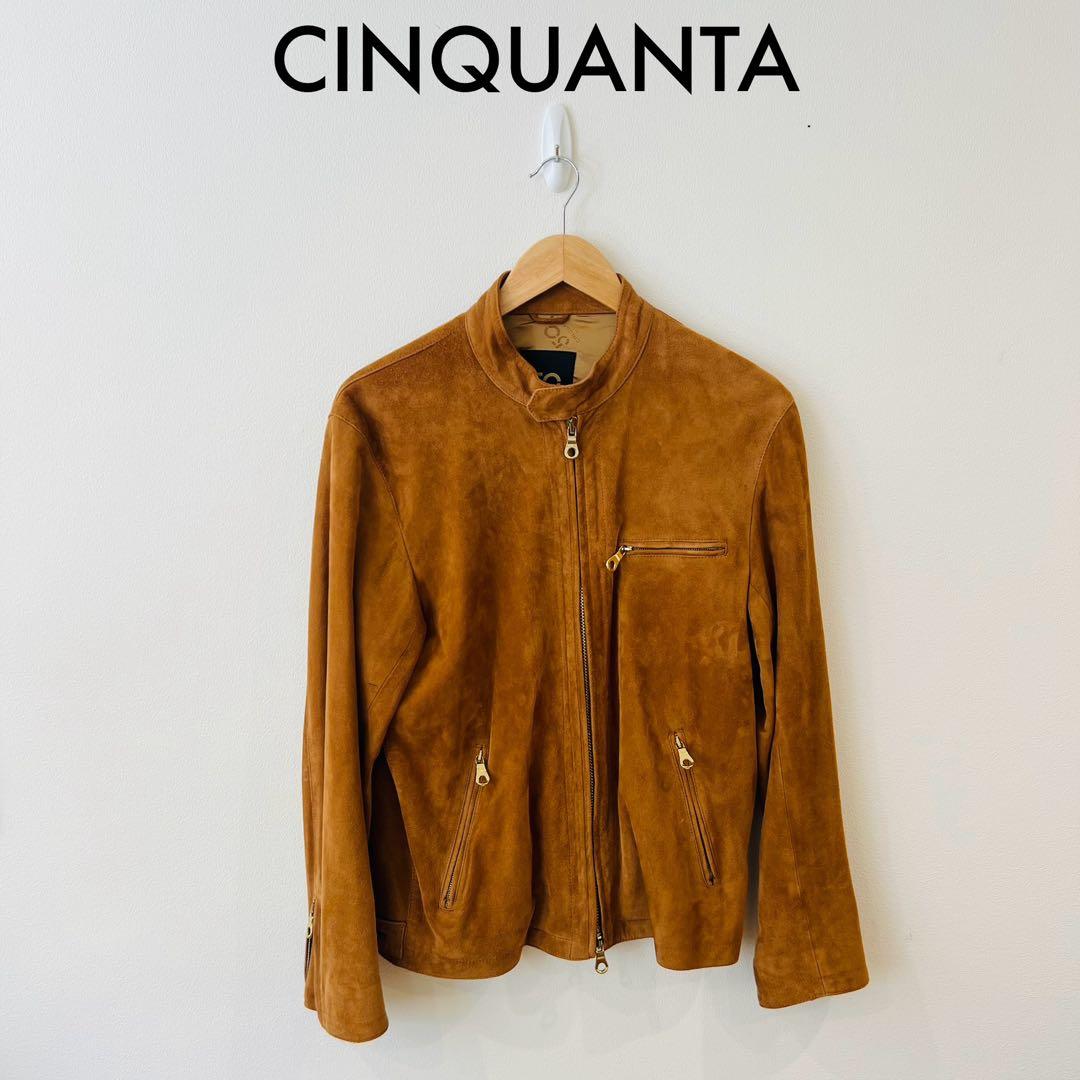 CINQUANTA／チンクワンタ　スタンドカラー　シングルライダース