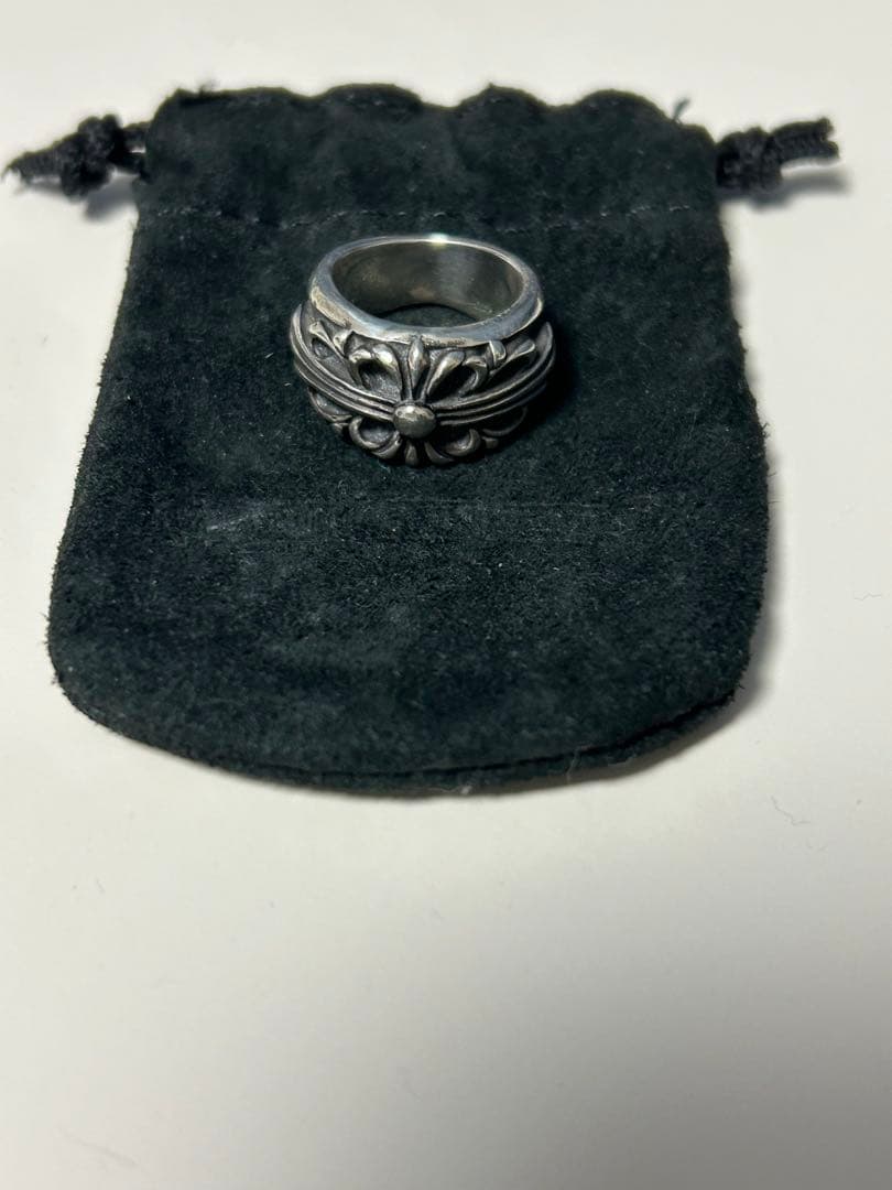 CHROME HEARTS フローラルクロスリング 8号