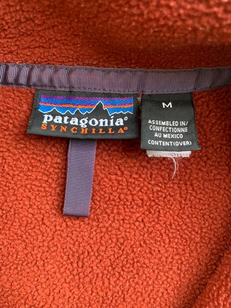 M】Patagonia 02年 シンチラ スナップT レンガ色 メキシコ製