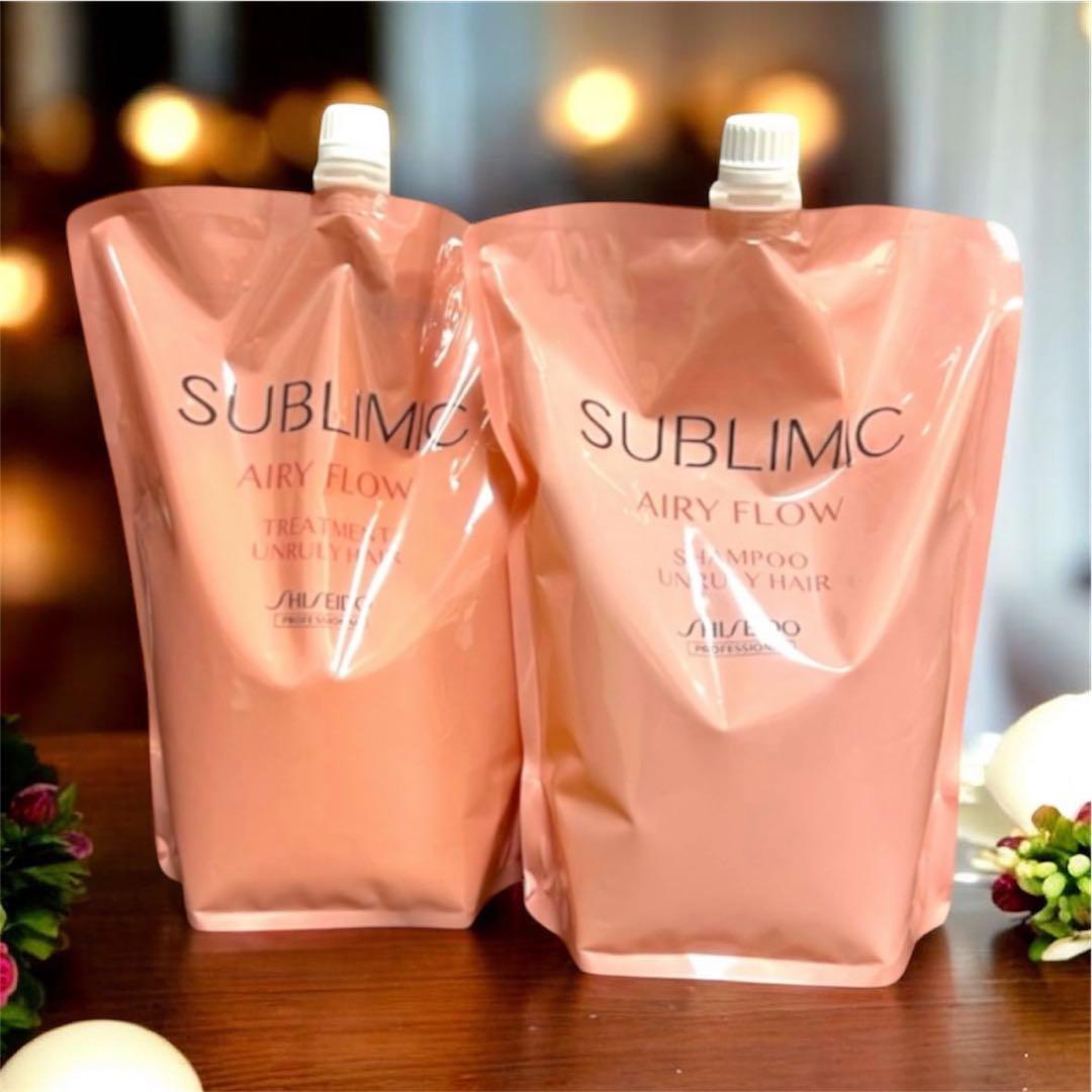 サブリミックエアリーフローシャンプー 1800mLトリートメント1800g詰替用