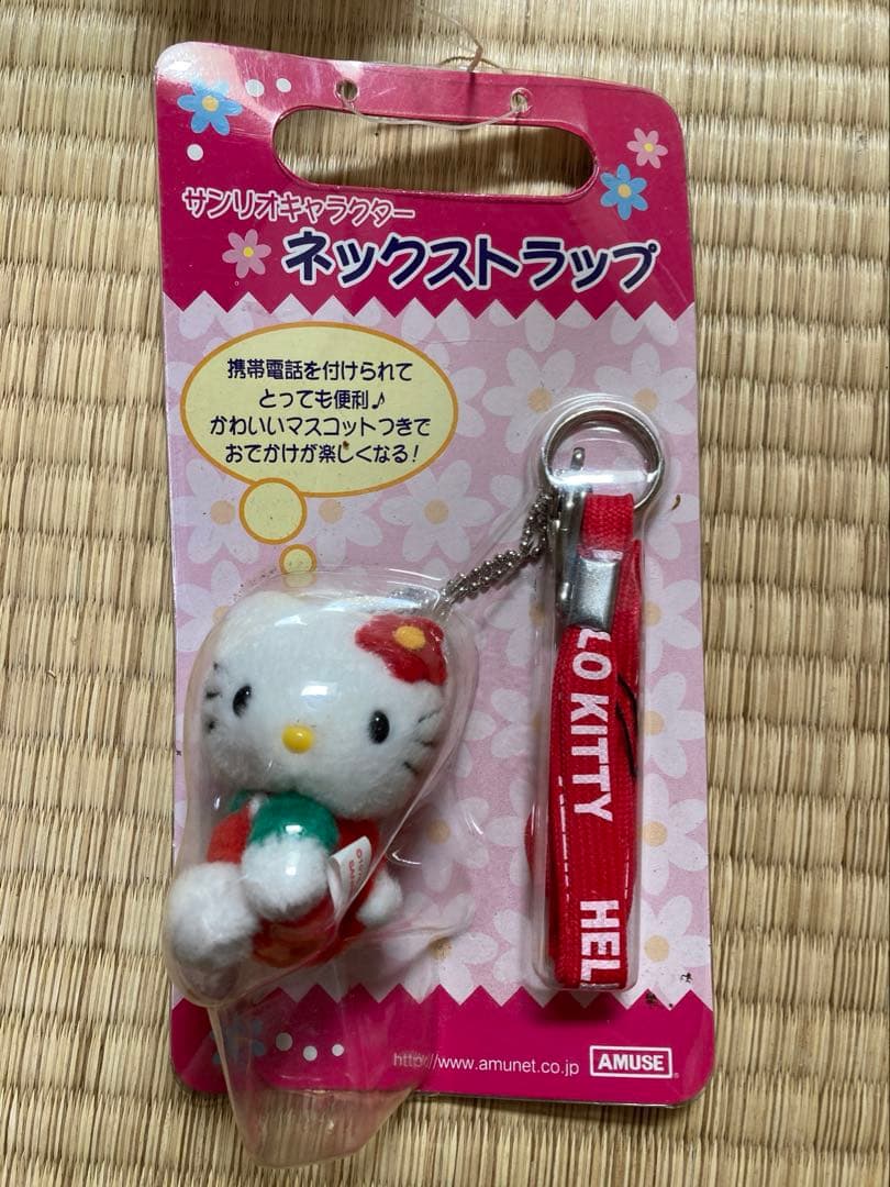 サンリオキャラクターネックストラップ　ハローキティ　キティちゃん