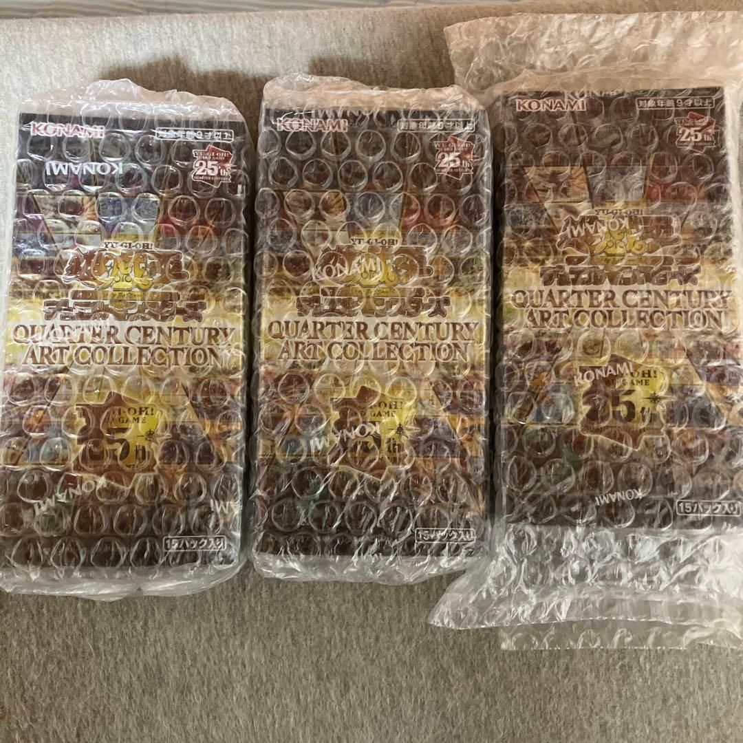 遊戯王 未開封シュリンク付きQUARTER CENTURY 3BOX 遊戯王オフィシャルカードゲーム デュエルモンスターズ 新品・未開封