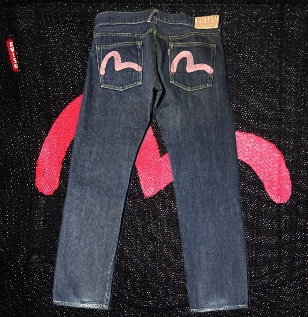 初期 evisu donna ピンクカモメ W29 エヴィス 濃紺 赤耳 平成 - メルカリ