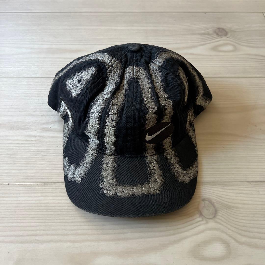Nike 90s AIR キャップ　総柄 Vintage 90s Nike Athletic Apparel Arch Blockhead Embroidered
