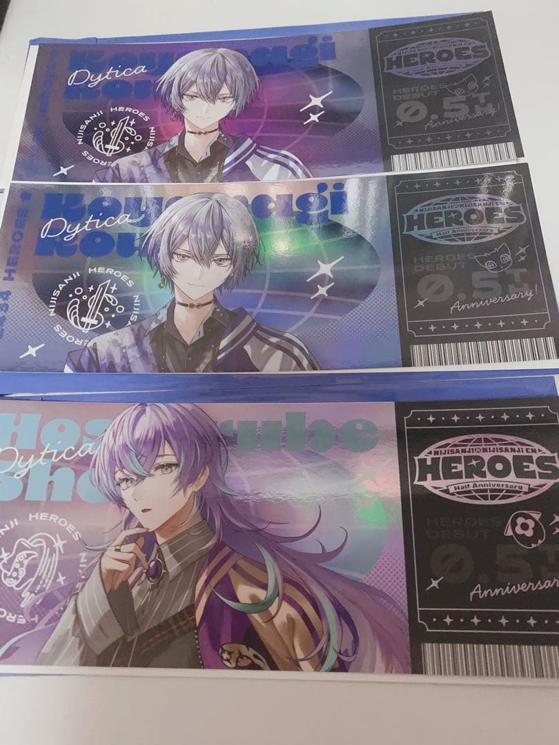 にじさんじ dytica ホログラムチケット風カード 小柳ロウ 星導ショウ