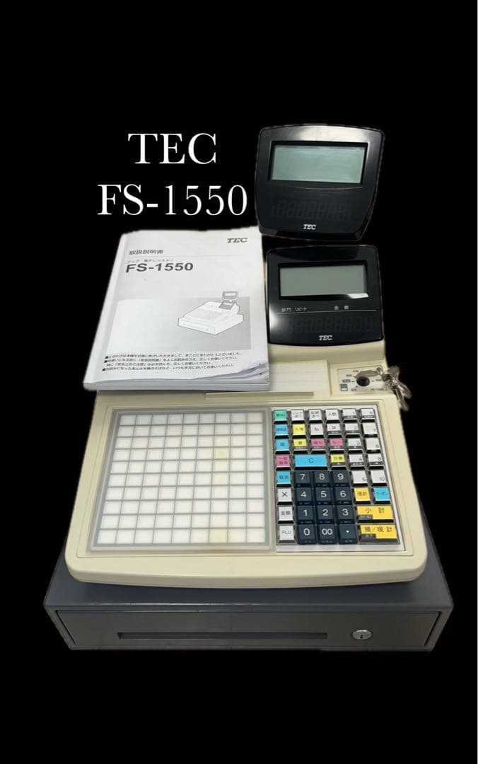【動作OＫ】TEC 電子レジスター F S-1550 東芝テック -347-