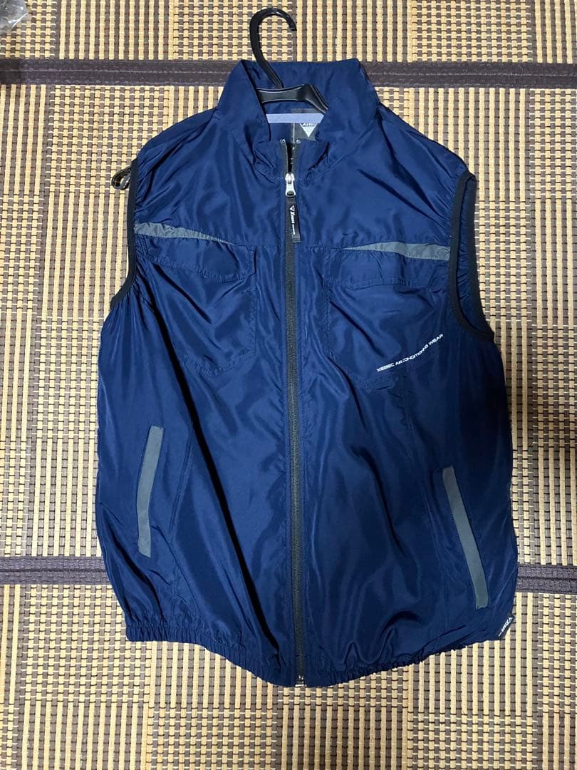 送料込で限界値　作業着空調服ジーベックファン／バッテリー付　LLネイビーほぼ新品