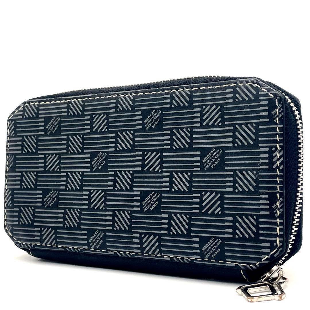 【定価11万】 モローパリ コンチネンタル ジッピーウォレット カーフスキン 黒