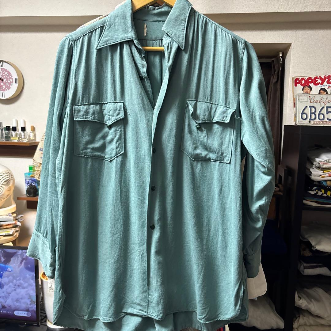 Special】40s 〜 50s レーヨンギャバジンシャツ ミントグリーン - メルカリ