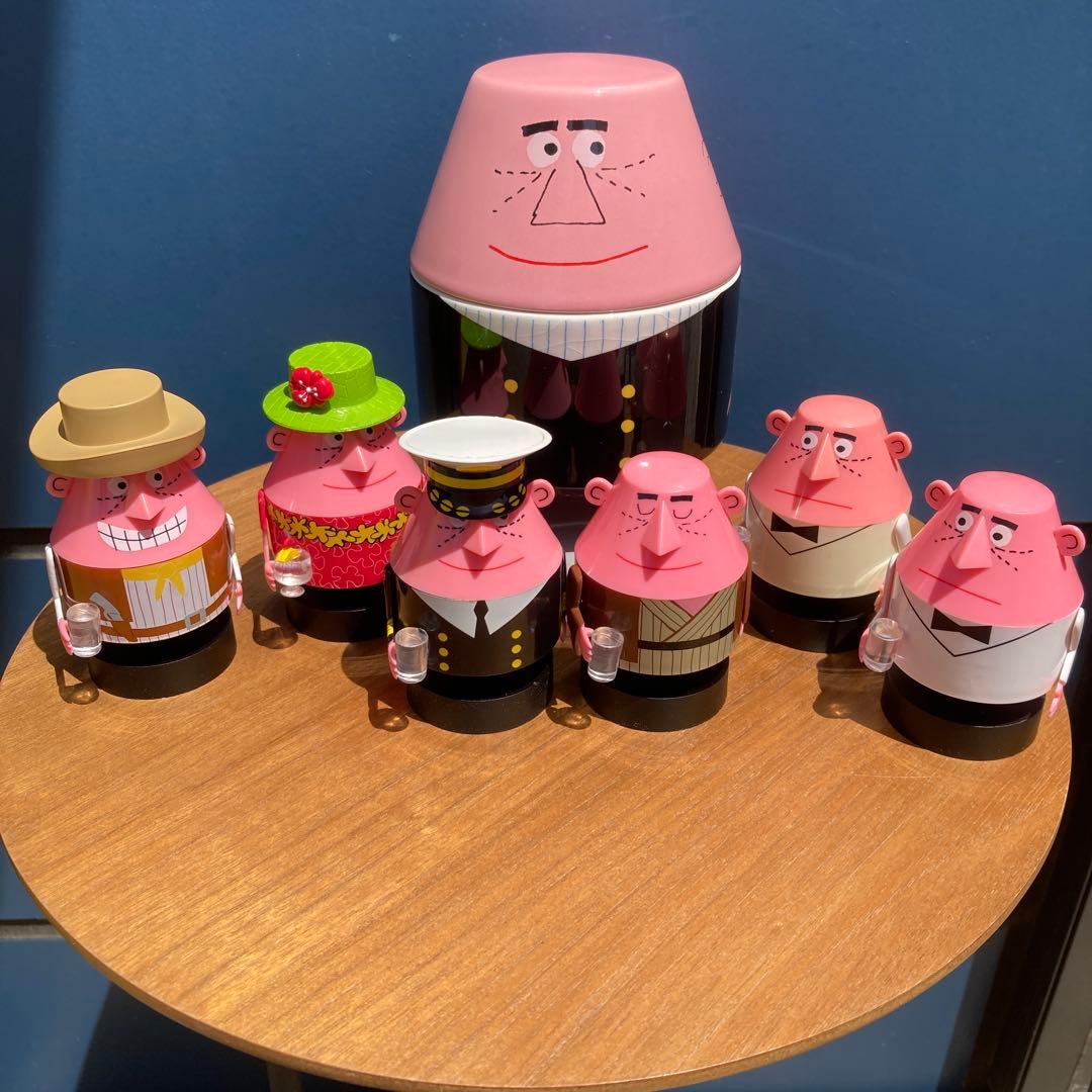 トリスおじさん ポット＋フィギュア6体セット売り 柳原良平 アンクル